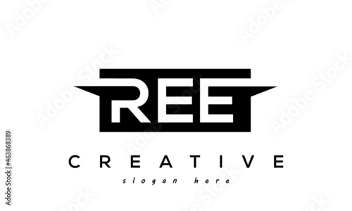Creative Initial REE Letter Logo Design Vector