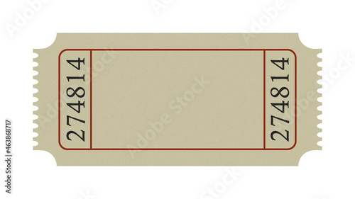Lucky ticket in retro style with numbers