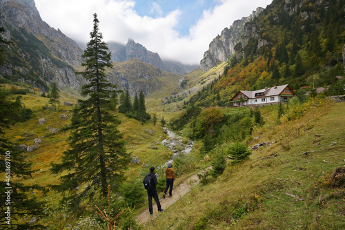 Malaiesti Chalet And Valley On A Autumn Day