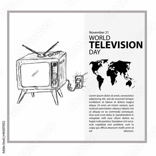 World Television day, poster and banner