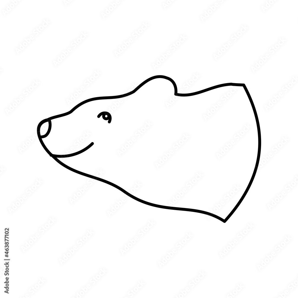 Bear thin line icon. Christmas animal Vector illustration. Bear thin line icon. Christmas animal Vector illustration.