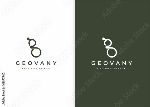Minimalist letter G logo design template