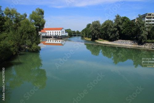 Blick auf den Fluss Iller bei Kempten im Allgäu photo