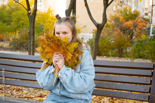 little girl in park