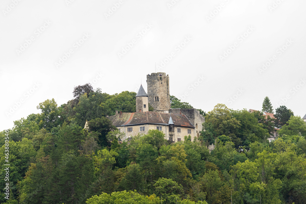 The medieval Castle Krautheim, Hohenlohe, Baden-WÃ¼rttemberg, Germany