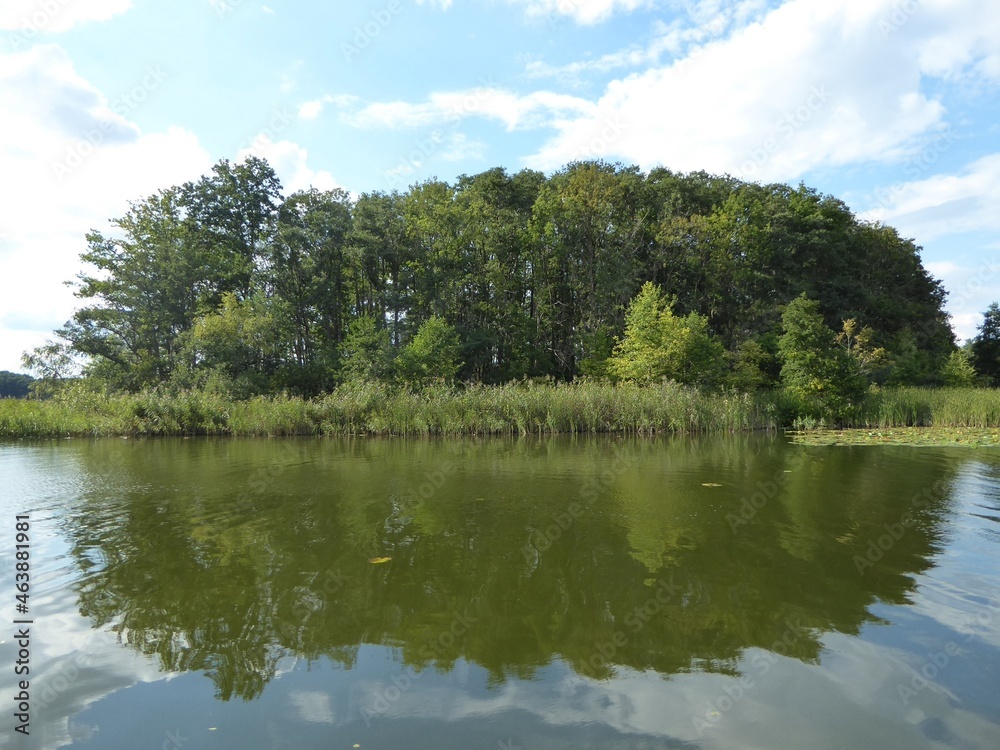 Reflection at Mirow Lake, Mecklenburg Western-Pommeranea Germany