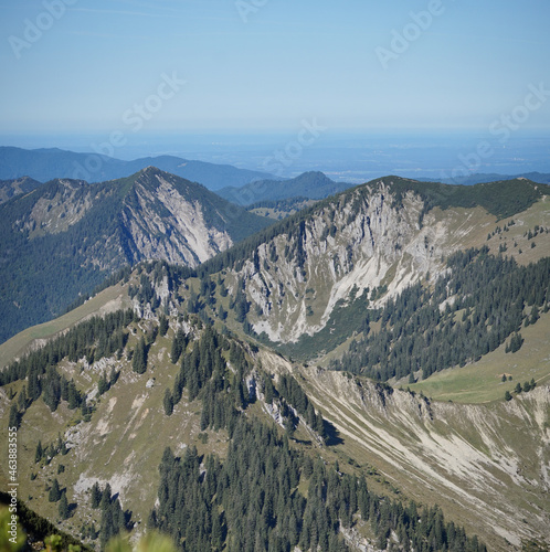Wanderung auf den Hochmiesing: Blick Richtung Skigebiet photo