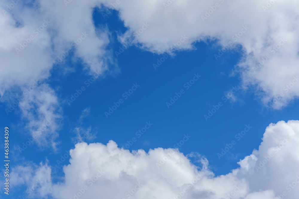Obraz premium Heavenly clouds background. Blue sky summer