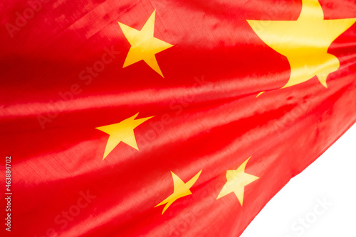 China flag waving as a background.