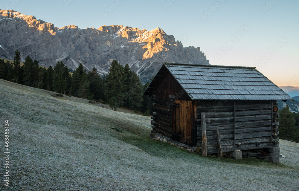 Scenic landscape of Dolomites in Italy during autumn time Scenic landscape of Dolomites in Italy during autumn time