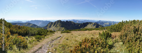 Panorama auf einer Wanderung auf den Hochmiesing photo