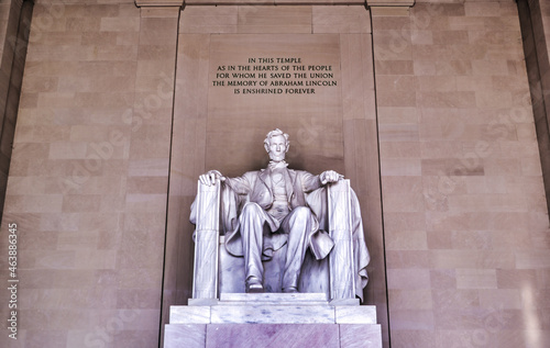 Obraz na płótnie The Lincoln Memorial in Washington, D.C. w salonie