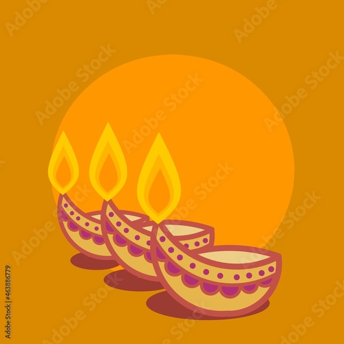 Dawali, Festival illustration design background, festival candles, mandala candles and incandescent lamps in the middle. indian festivals and celebrations