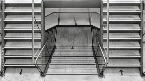 Escaleras interiores en un edificio publico photo