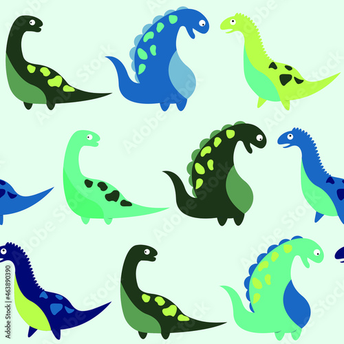 seamless pattern with dinosaurs