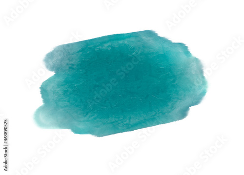 Blue azure watercolor spot , transparent texture