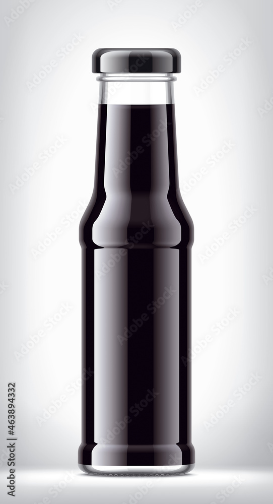 Glass Bottle on background. 