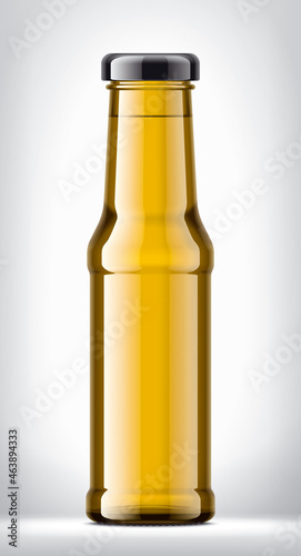 Glass Bottle on background. 