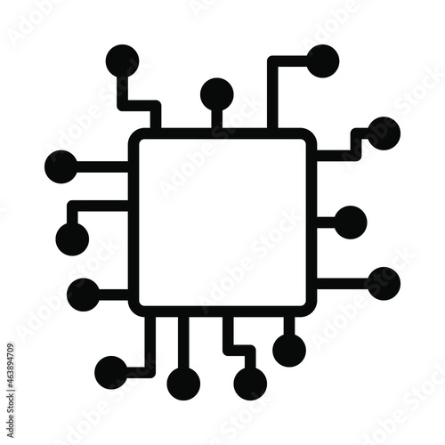 QR Code flat line icon. Wireless RFID chip and radio-frequency identificationscanner, package code, barcode. Outline sign for mobile concept and web design, store