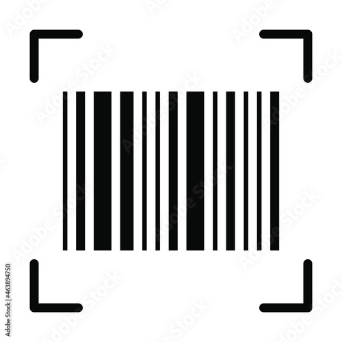 QR Code flat line icon. Wireless RFID chip and radio-frequency identificationscanner, package code, barcode. Outline sign for mobile concept and web design, store