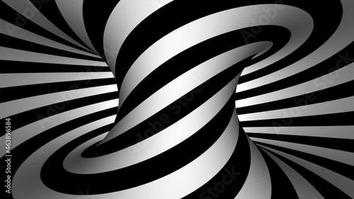 rotate striped tourus hole. 3d render