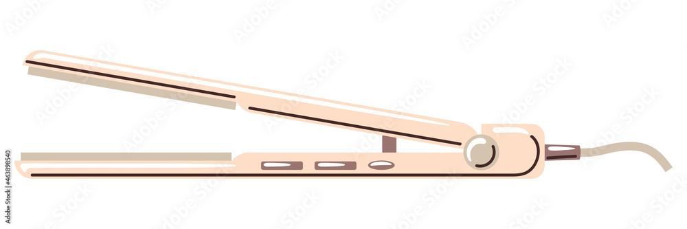Barber illustration of professional hair iron. Hairdressing item. Barber illustration of professional hair iron. Hairdressing item.