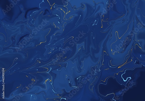 Close up of abstract blue marble texture background 