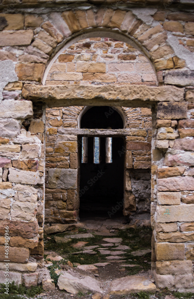 Sentine temple. Christian temple. Сhurch in the mountains. ALone Wooden Church. 