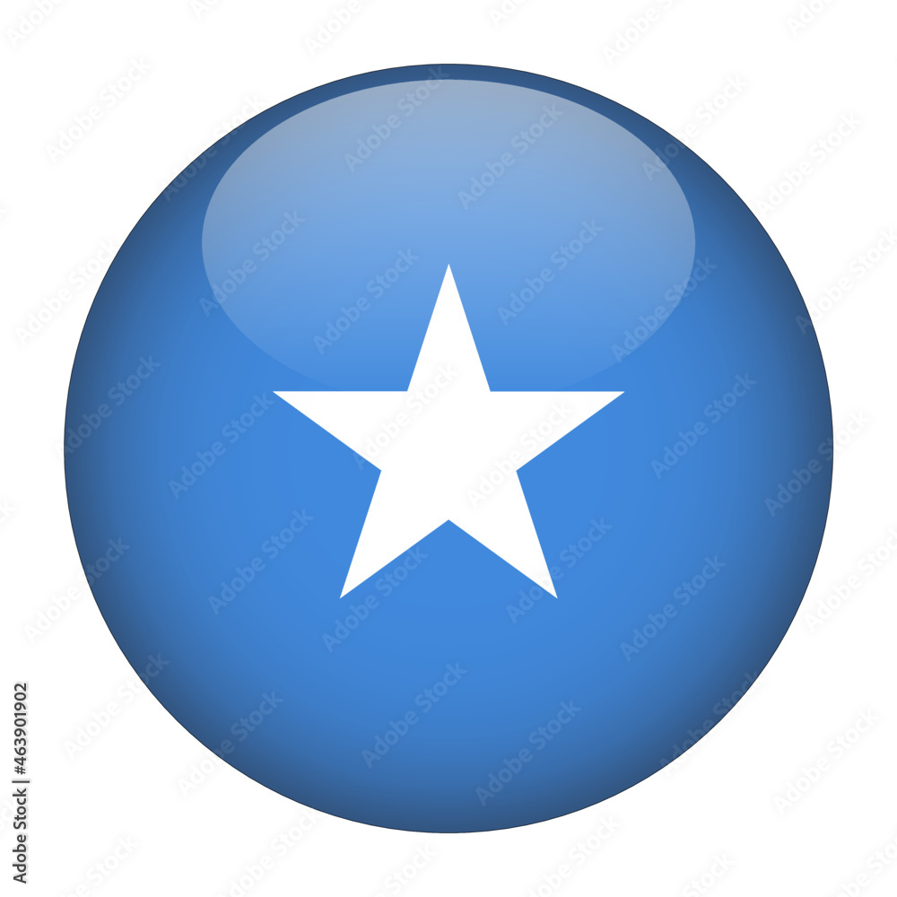 Somalia 3D Rounded Country Flag button Icon Somalia 3D Rounded Country Flag button Icon