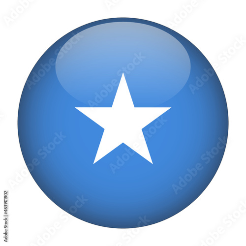 Somalia 3D Rounded Country Flag button Icon