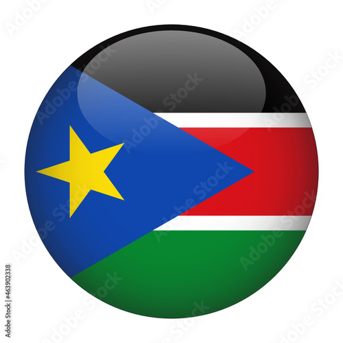 South Sudan 3D Rounded Country Flag button Icon Free Download South Sudan 3D Rounded Country Flag button Icon - GFXLoad