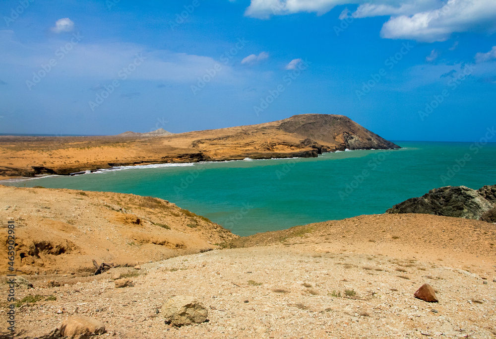 Turquoise island landscape