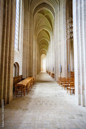 Photography Interior of the Grundtvigs church in Bispebjerg, Copenhagen, Denmark, Europe