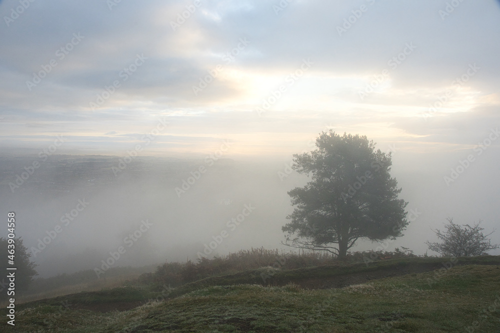Fototapeta premium Misty Hilltop View