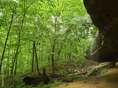 rainy cave and waterfall at Ferne Clyffe photo