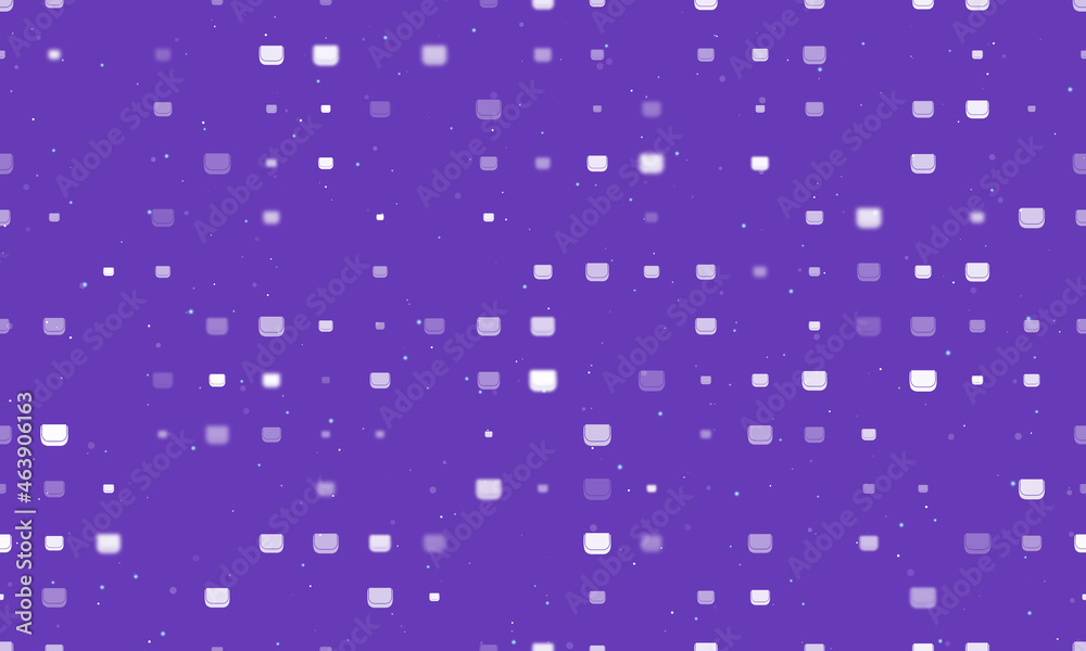 Seamless background pattern of evenly spaced white ladies handbag symbols of different sizes and opacity. Vector illustration on deep purple background with stars Seamless background pattern of evenly spaced white ladies handbag symbols of different sizes and opacity. Vector illustration on deep purple background with stars