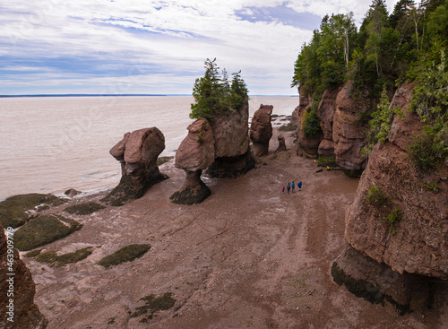 Hopewell rocks, the location of the highest tides in the world