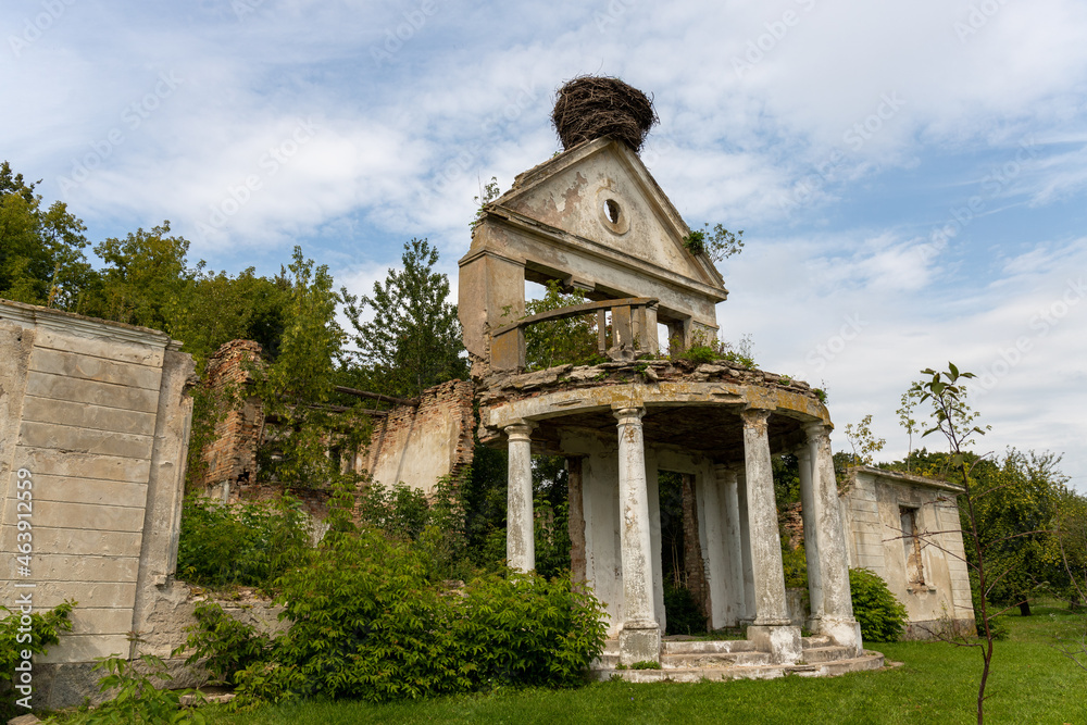 An abandoned manor house. Belarus