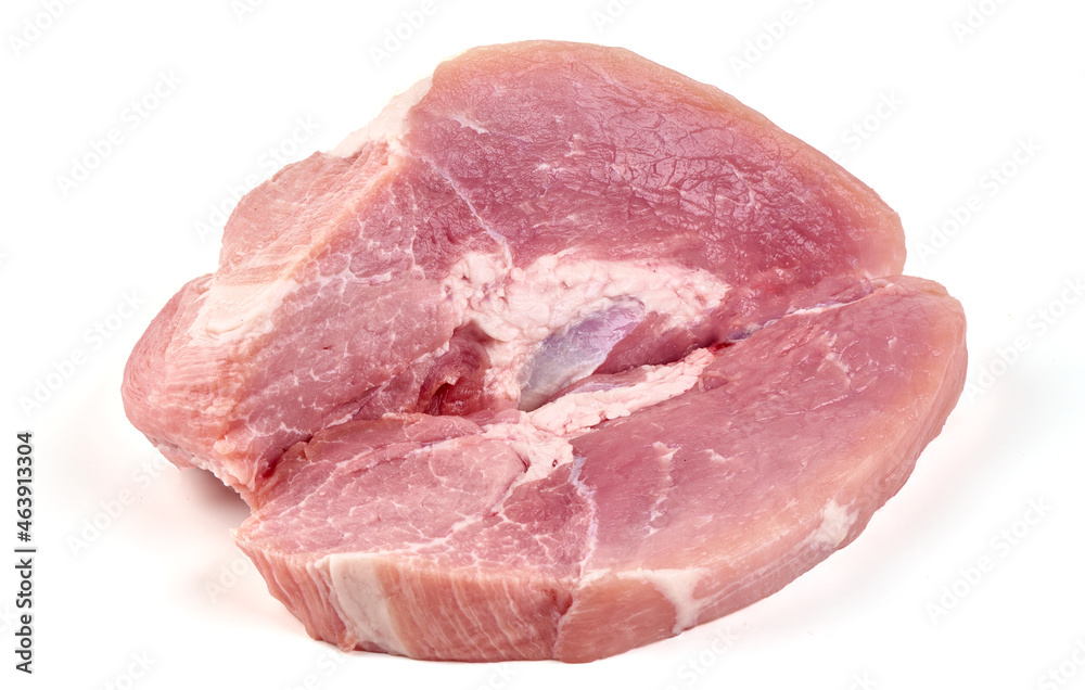 Pork shoulder steak, isolated on white background. Pork shoulder steak, isolated on white background.