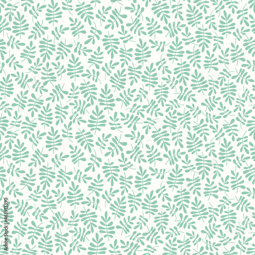 Modern botanical seamless vector pattern. Hand drawn floral illustration. Vintage wallpaper with branches and leaves. Template for cards, textile, stationery, package, and any surface design