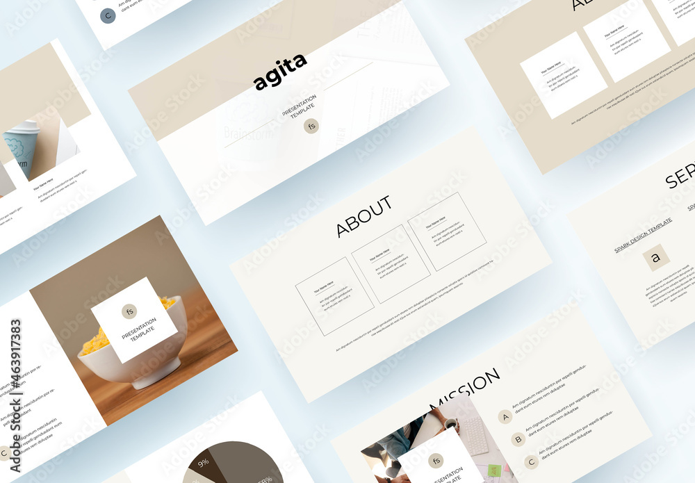 Clean Presentation Layout Stock Template | Adobe Stock