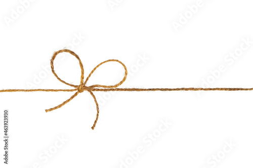 jute rope, knotted, isolate on a white background