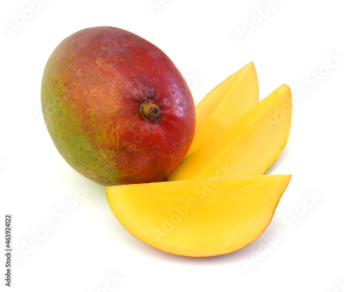 Mango fruit isolated on white background.