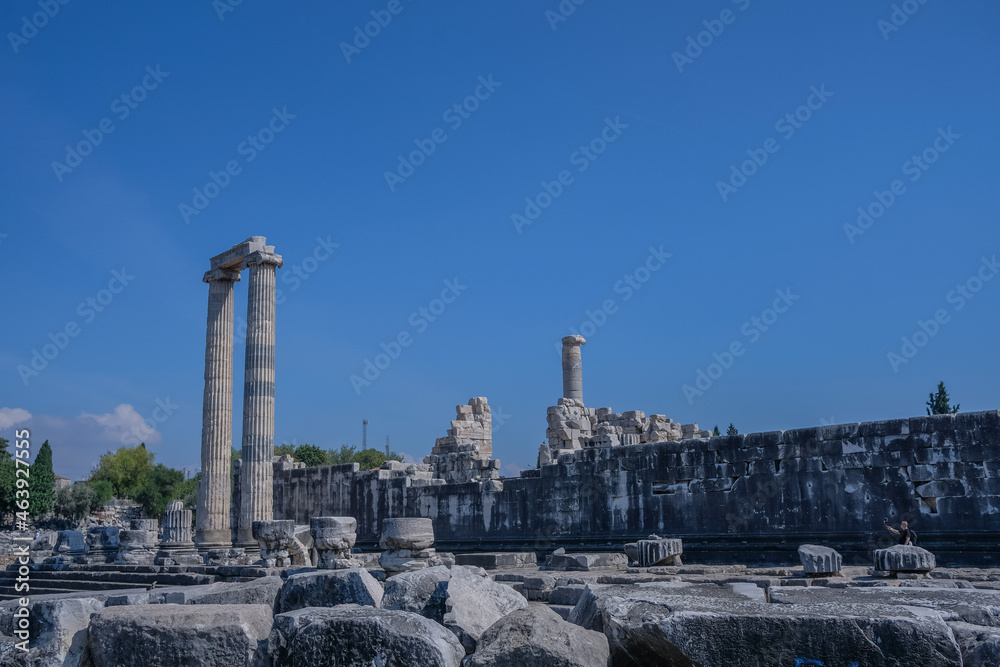 Obraz premium View of Temple of Apollo in antique city of Didyma Aydin, Turkey.
