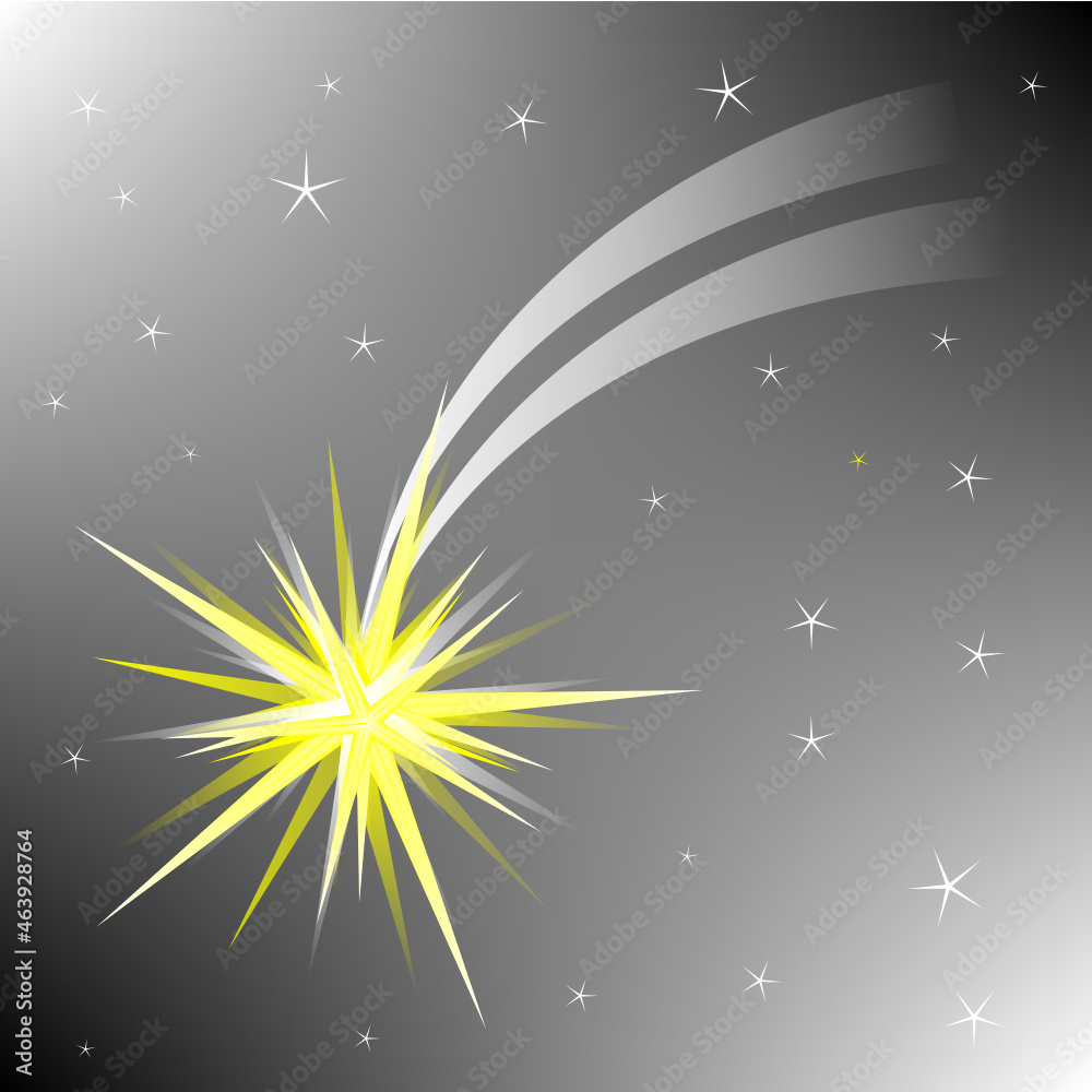 Fototapeta premium Disegno immaginario di una Stella Polare 