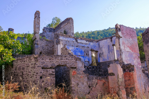 Ghost Town Kayakoy. The abandoned Greek village of Kayakoy, Fethiye, Turkey. 
