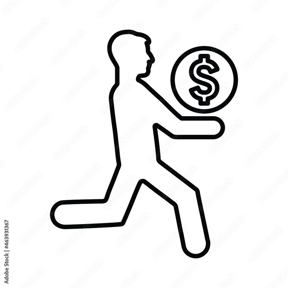 Dollar, courier, delivery, transfer outline icon. Dollar, courier, delivery, transfer outline icon.