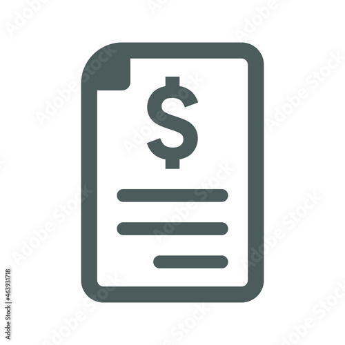Certificate, price, agreement icon. Gray vector graphics.