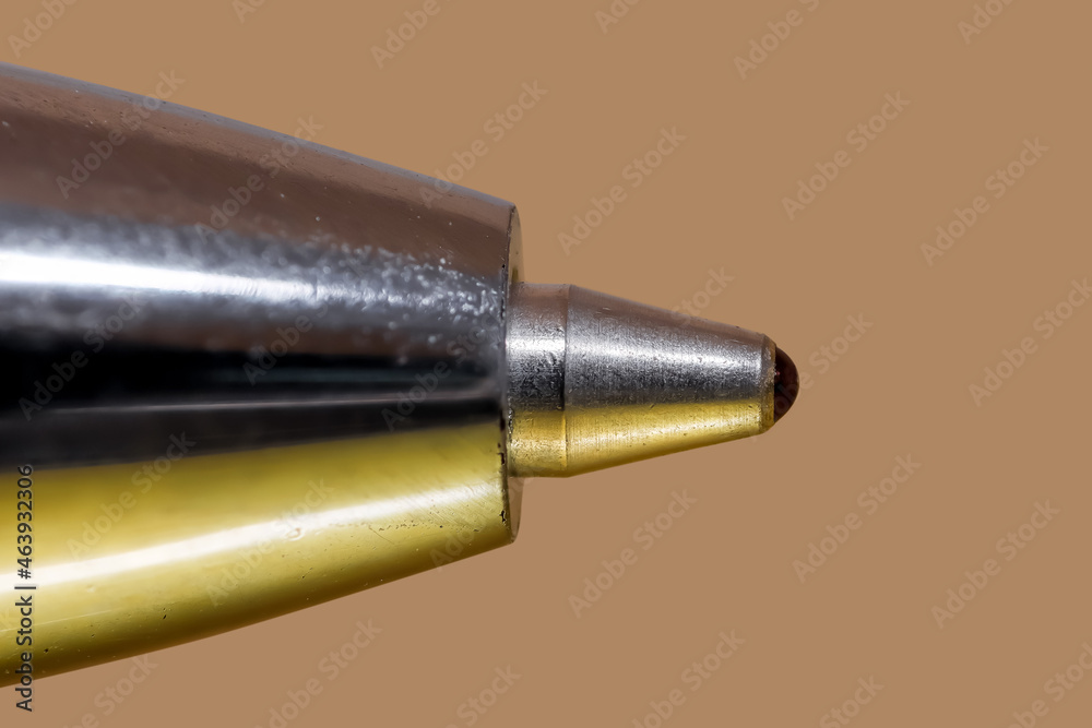 Fototapeta premium Extreme close up shot of Ball point pen created with multi photo focus stack