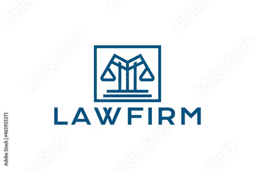 abstract letter m legal office logo design, attorney logo design, law firm logo template